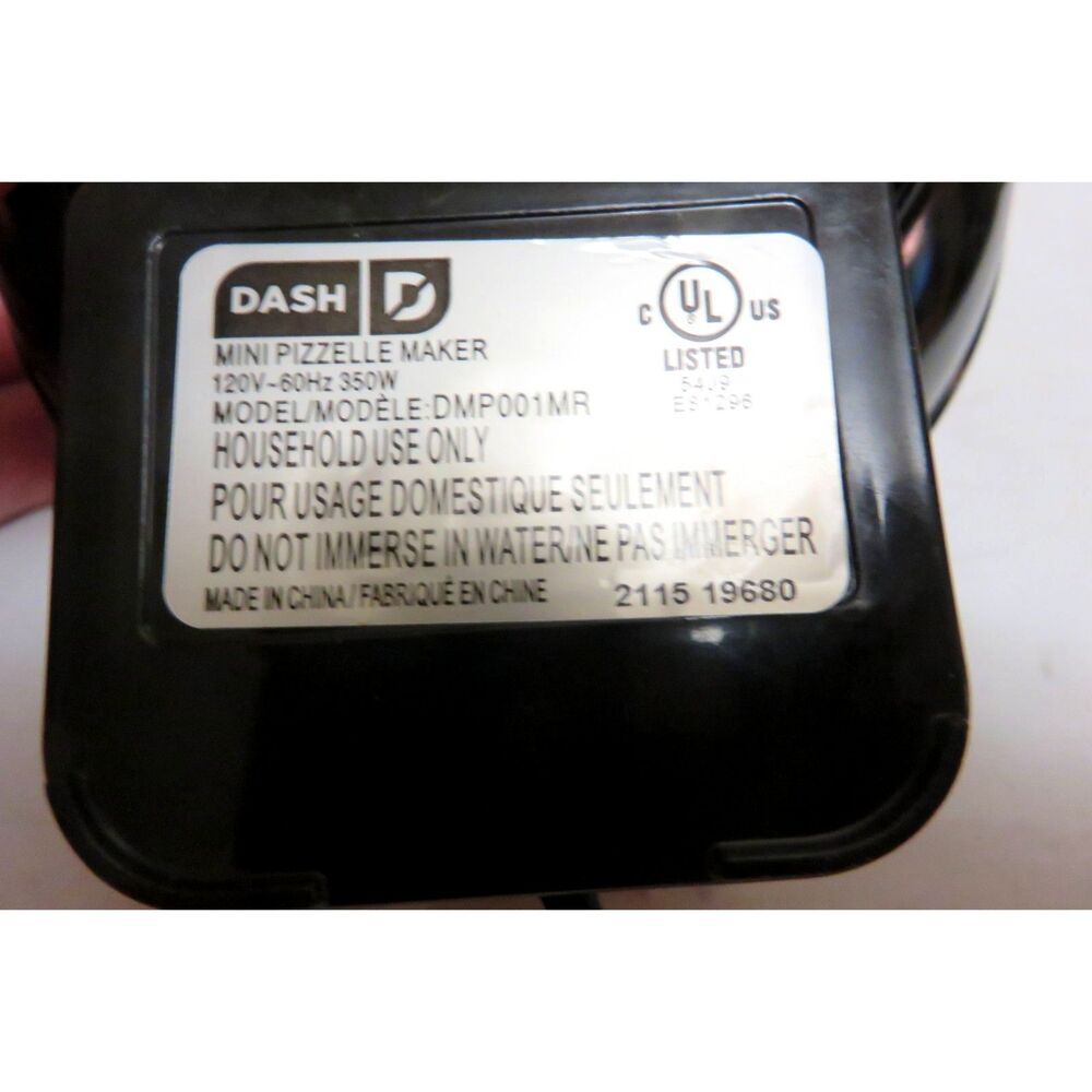 DASH Red 4 Inch Mini Pizzelle WAFFLE Maker - Picture 3 of 3
